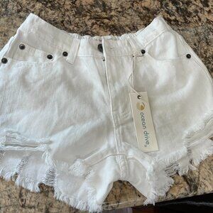 Ocean Drive White Shorts Sz 1